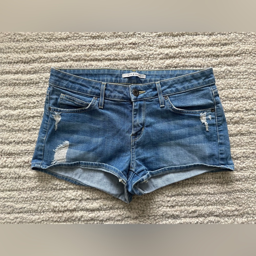 Rich & Skinny Jean Shorts, Sz 26
